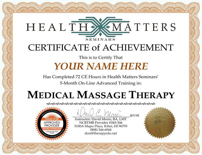 Advanced Training in Medical Massage Therapy