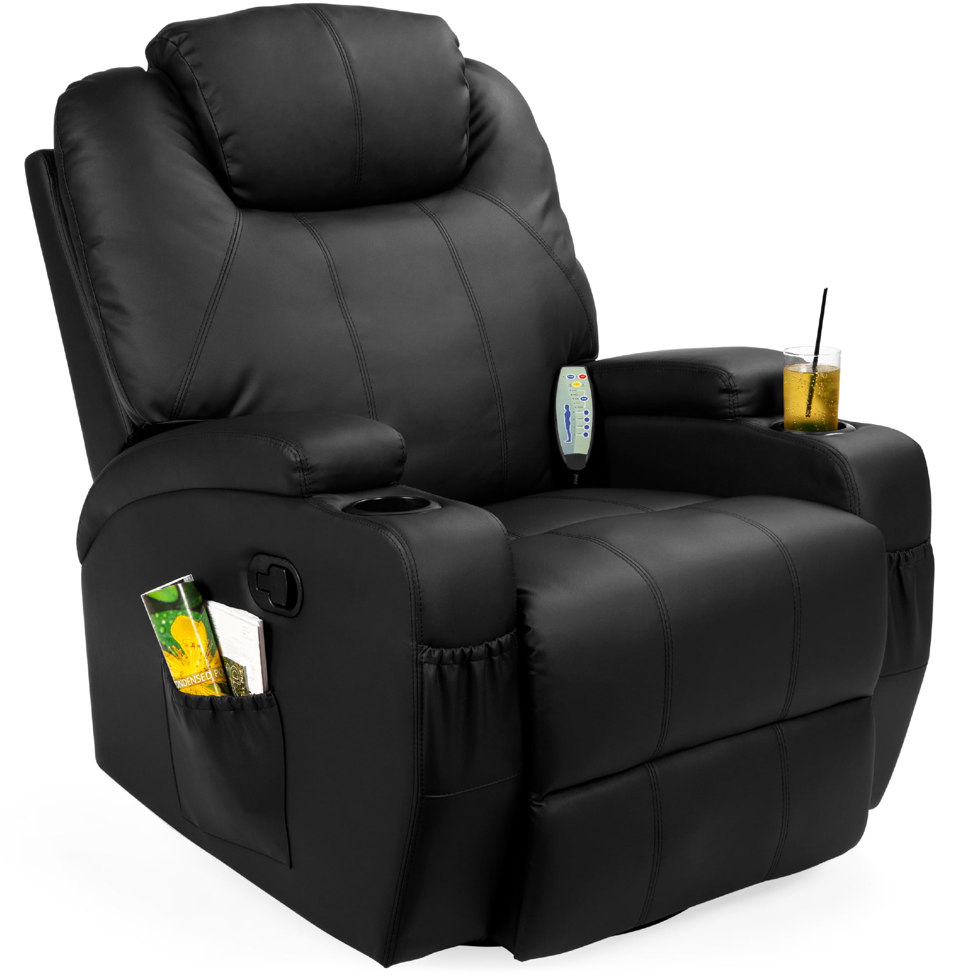 Best Choice Products Executive Swivel Massage Recliner Chair w/ Remote ...