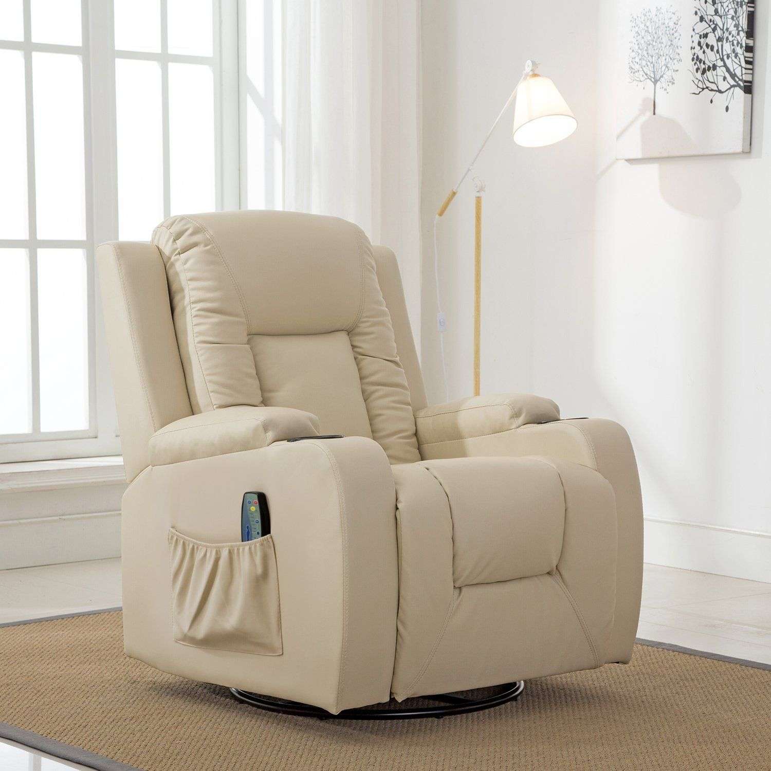 ComHoma Massage Recliner Chair Heated Modern Rocker ...