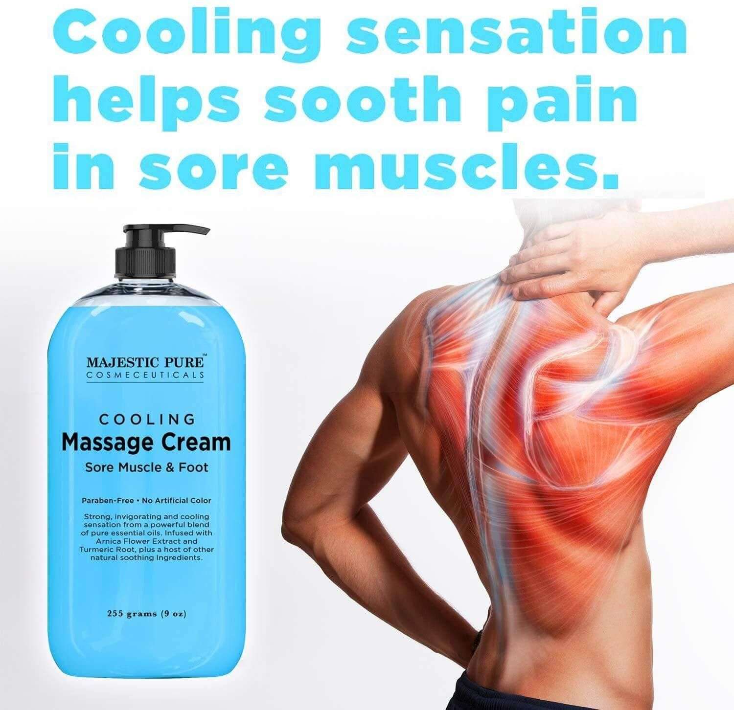 Cooling Massage Cream for Sore Muscles (9 oz) in 2021