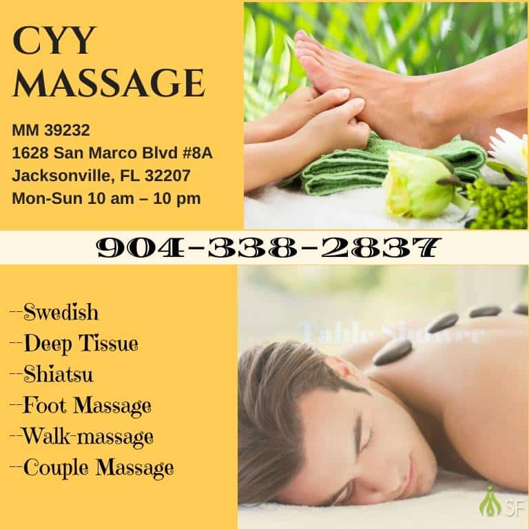 Cyy Massage, 1628 San Marco Blvd #8a, Jacksonville, FL 32207, USA