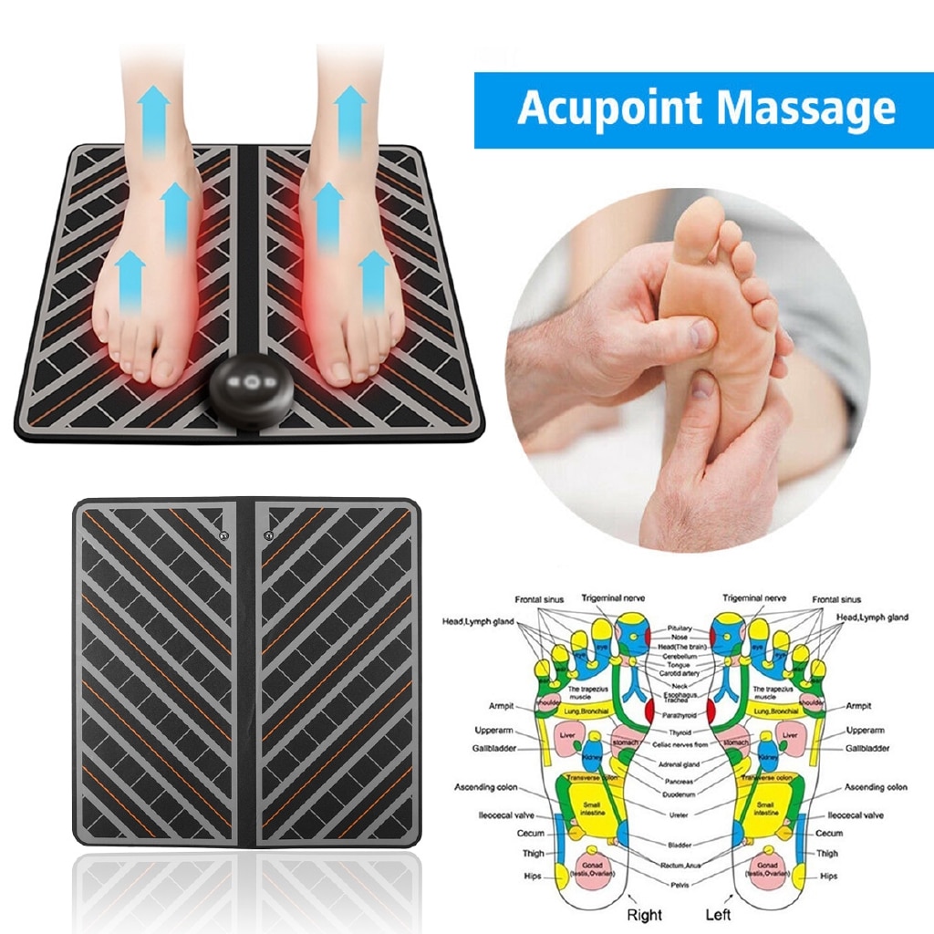 EMS Foot Massage Mat Foot Fit Stimulator Relax Pain Relief Electronic ...