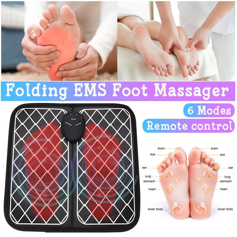 EMS Foot Massager Pad Mat Attachment for Muscle Stimulators for Blood ...
