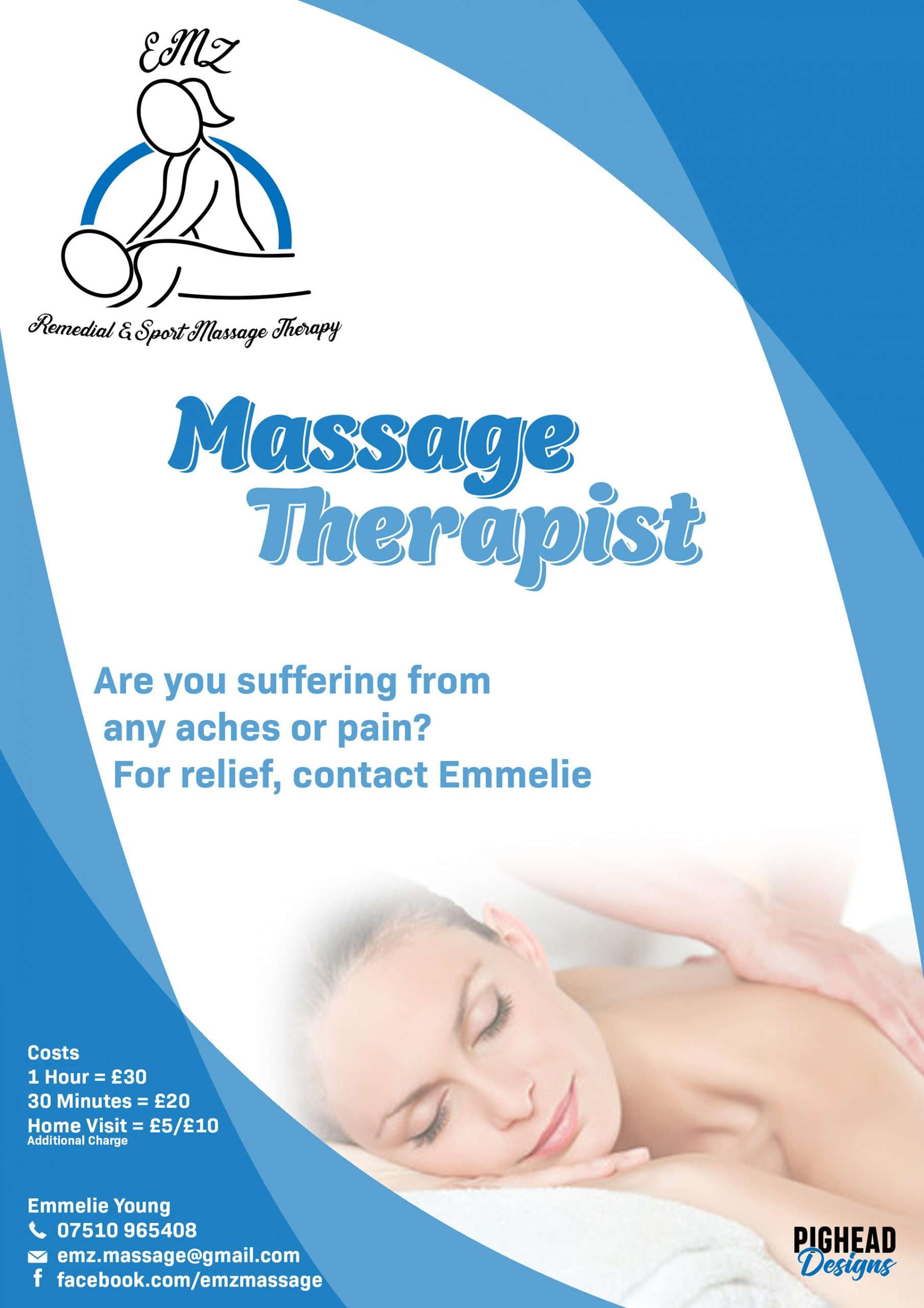 EMZ Remedial &  Sport Massage Therapy Project on Behance