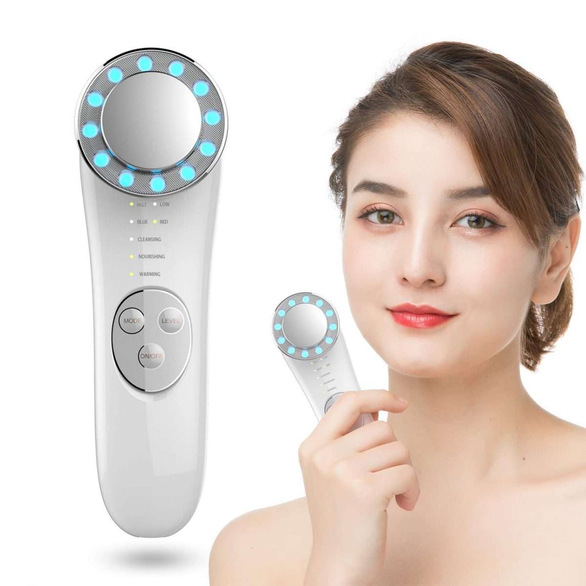 Facial Massager  7 in 1 Face Cleaner Lifting Machine  High Frequency ...