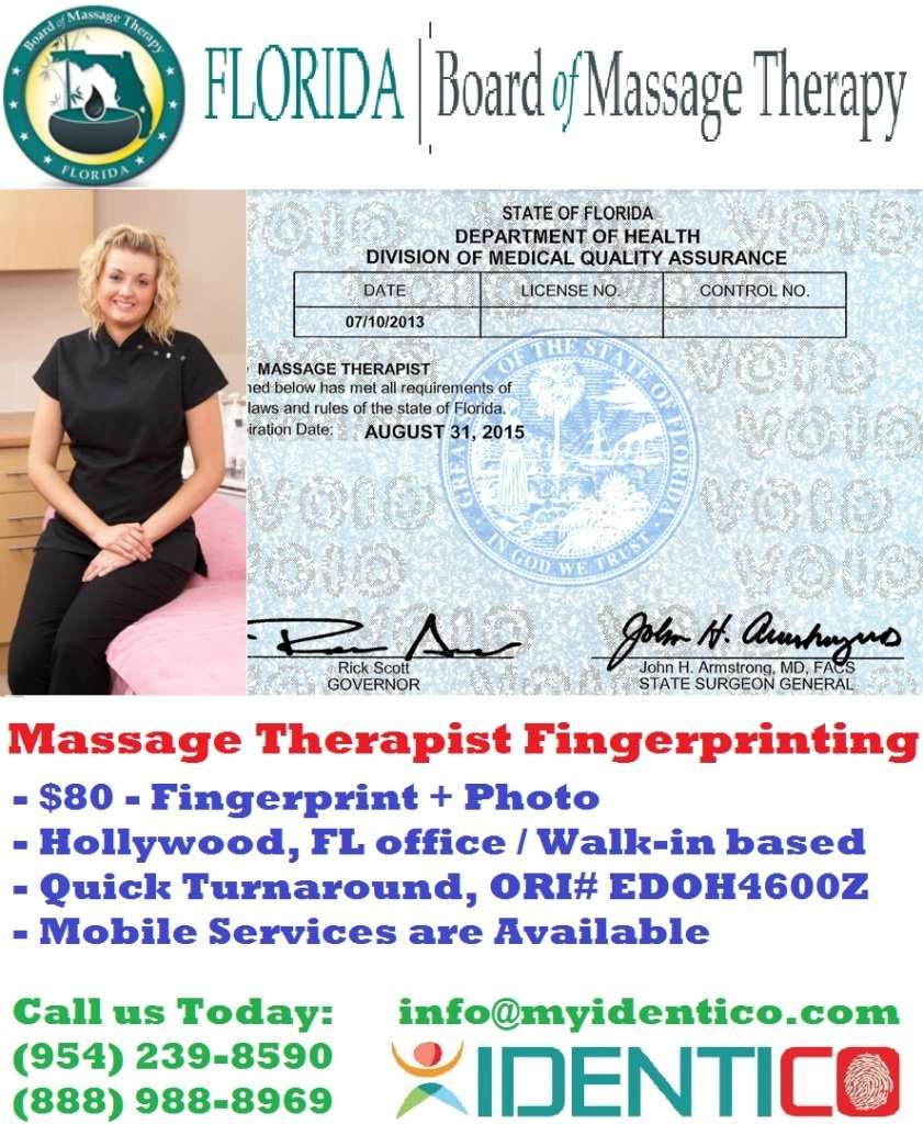 Florida Massage License Fingerprinting
