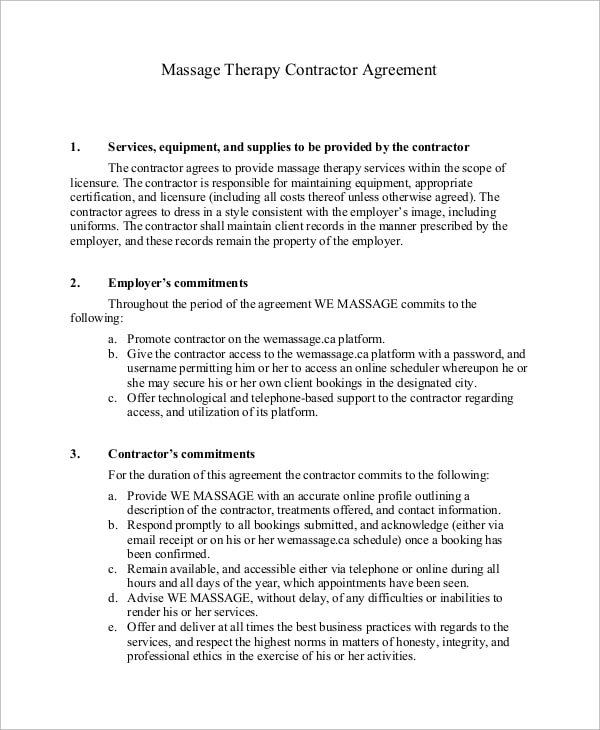 FREE 10+ Sample Independent Contractor Agreement Templates in MS Word ...