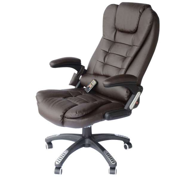 HomCom Executive Ergonomic Heated Vibrating Massage Office Chair
