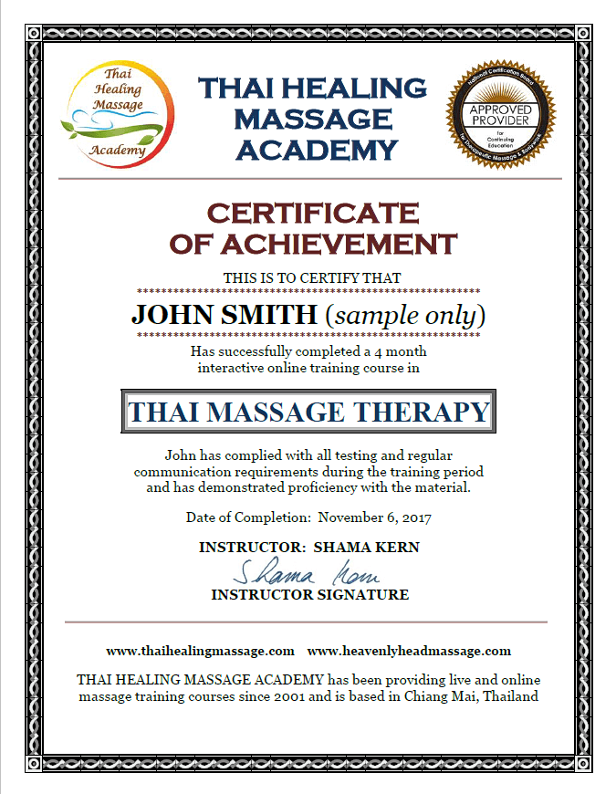 How To Get A Thai Massage Online Certificate And CEUs