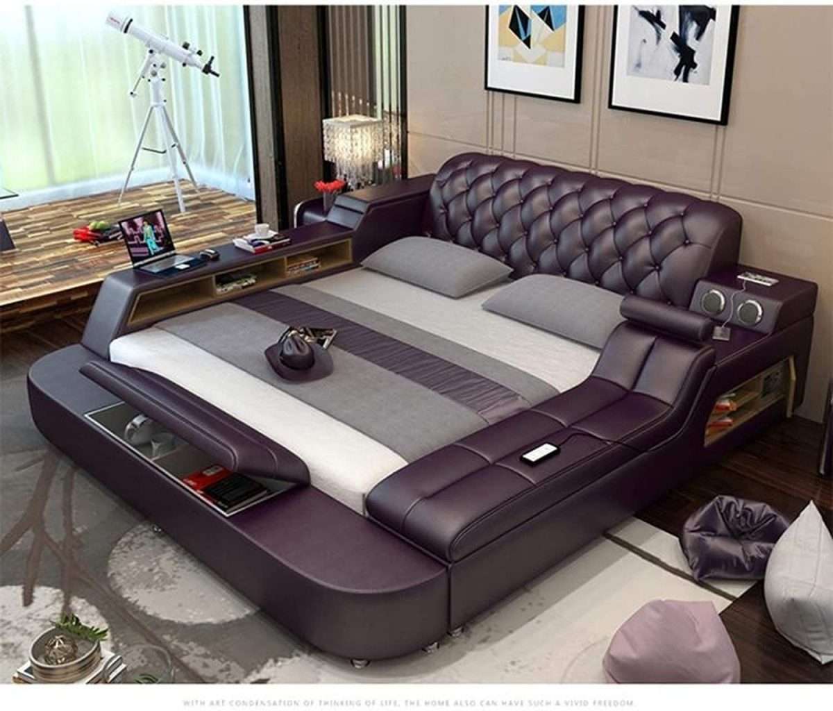Luxury Smart Bed with a built
