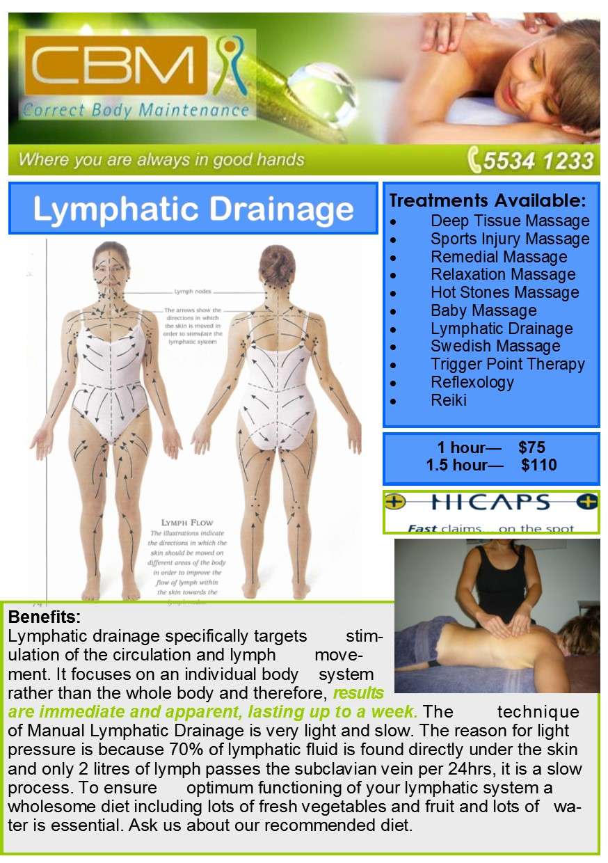 Lymphatic Drainage Massage &  Diet