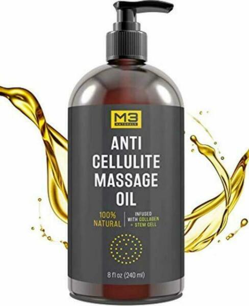 M3 Naturals Anti Cellulite Massage Oil Infused with Collagen and Stem ...