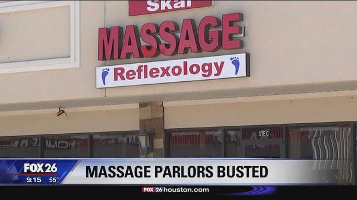 Massage parlors busted for prostitution