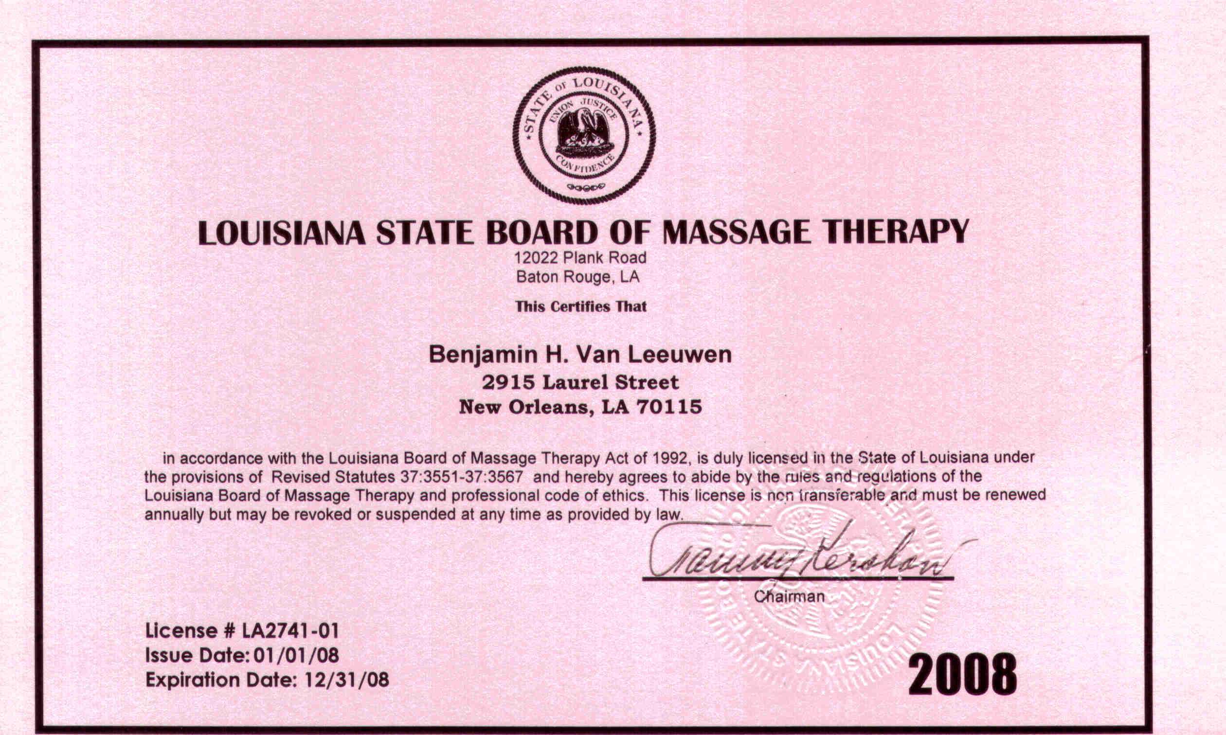 Massage Therapy License @ tyhixe32 ::