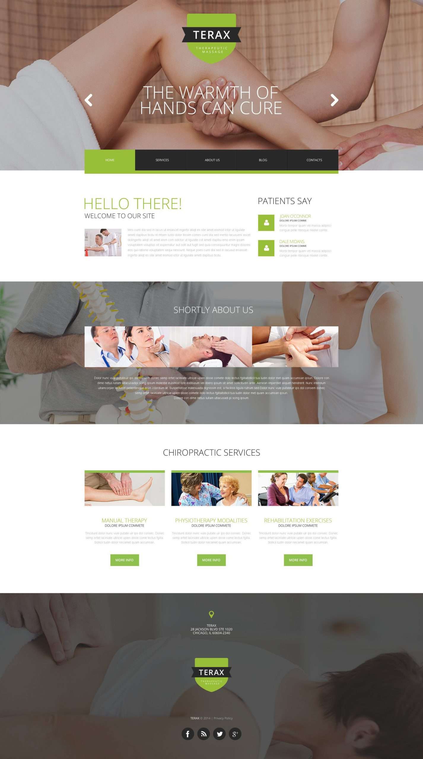 Massage Therapy Website Template #52523