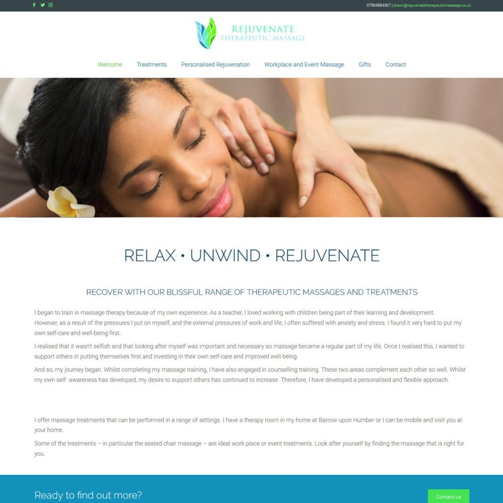 Massage Website Design