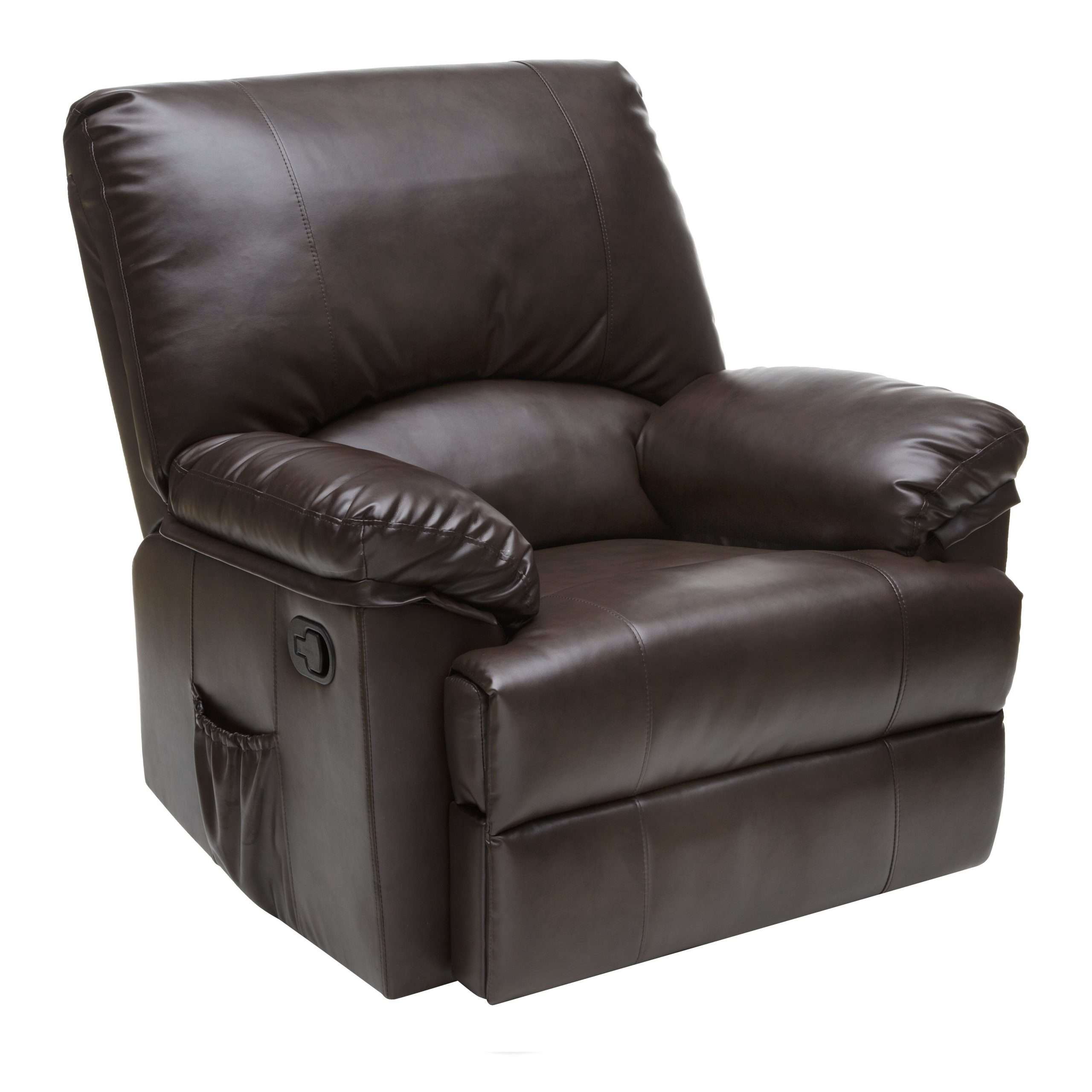 Relaxzen Marbled Leather Rocker Recliner with Heat and ...