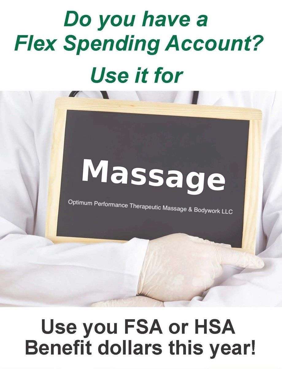Use your HSA/FSA account for massage therapy.